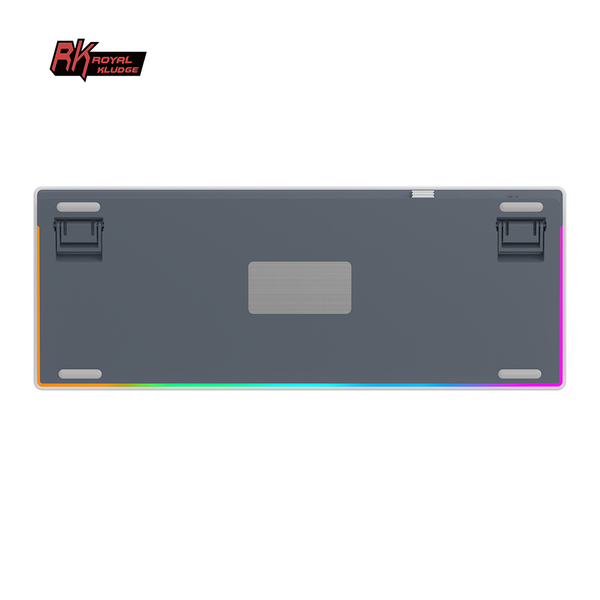 Классическая TKL (80%) механическая клавиатура Royal Kludge RK S85 - 3 типа подключения, 85 клавиш, Gasket Mount,  профиль PBT Cherry, цвет White Night, переключатели RK Beige