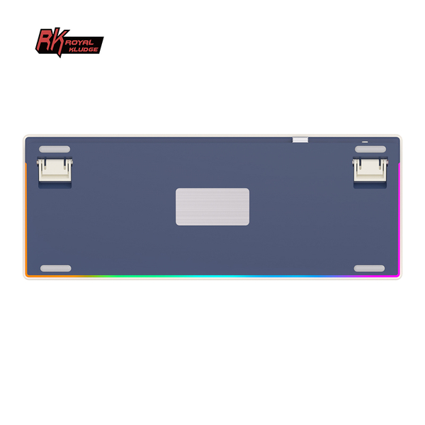 Классическая TKL (80%) механическая клавиатура Royal Kludge RK S85 - 3 типа подключения, 85 клавиш, Gasket Mount,  профиль PBT Cherry, цвет Horizon Blue, переключатели RK Beige