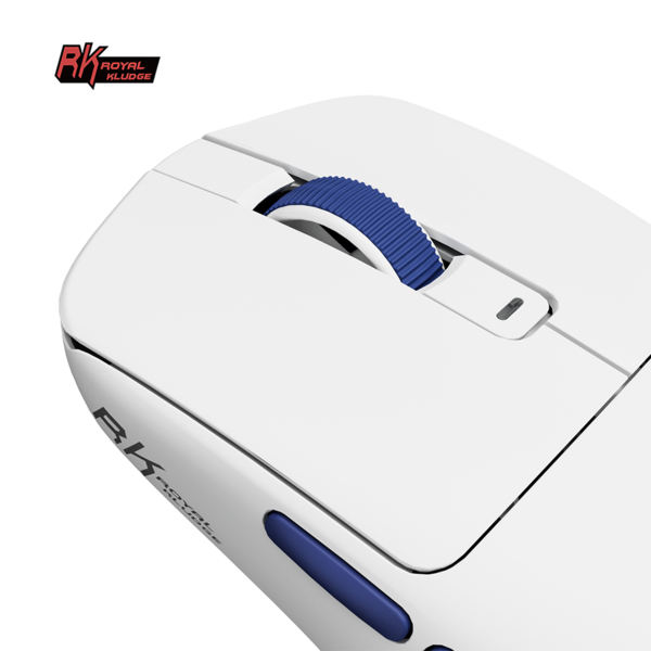 Мышь Royal Kludge M30 - 3 типа подключения, цвет White Blue, 1000 Гц