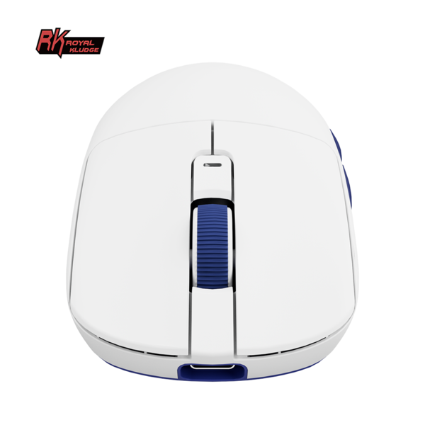 Мышь Royal Kludge M30 - 3 типа подключения, цвет White Blue, 1000 Гц